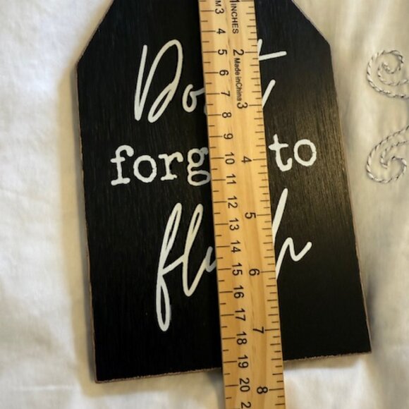 Hobby Lobby Don't forget to flush Chalk Wooden Sign Wall Decor Farmhouse Home - Picture 3 of 3